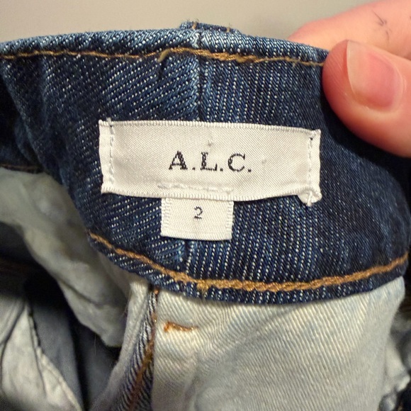 A.L.C. Blue Wide-Leg Women Jeans - Picture 3 of 5